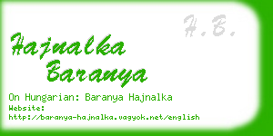 hajnalka baranya business card